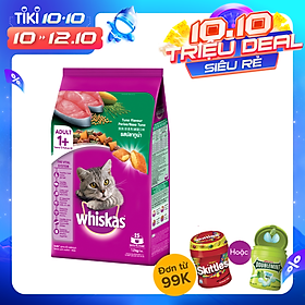 Thức ăn mèo Whiskas vị cá ngừ túi 1.2kg