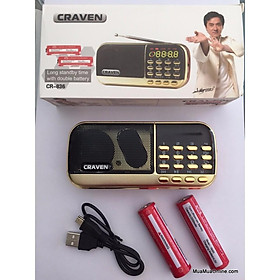 Mua Loa Đaì Cắm Thẻ  Usb  CR836S Đèn Led Lớn-BH 1 Đổi 1