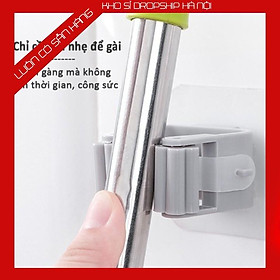 Móc dán tường thông minh kẹp chổi giữ cây lau nhà miếng trong suốt đa năng treo đồ chịu lực siêu dính chắc