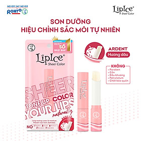 Son dưỡng môi hiệu chỉnh ửng hồng tự nhiên Lipice Sheer Color Hương Dâu (Ardent) 2.4g