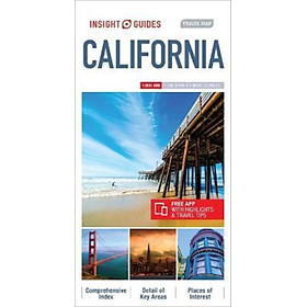 Hình ảnh Sách - Insight Guides Travel Map California by Insight Guides (UK edition, paperback)