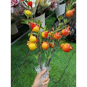 Mua Cành lựu 9 quả   dài 1m - Hàng cao cấp - Cành lựu giả trang trí nhà cửa