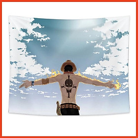 Mua Tranh vải treo tường-Tranh vải decor-Thảm trang trí hình one piece đảo hải tặc tặng kèm móc treo