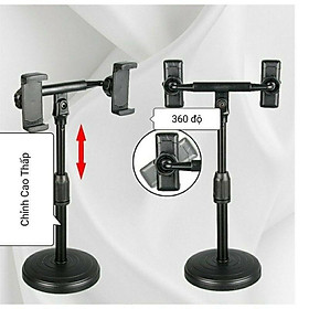 Mua Kẹp 2 điện thoại siêu chắc chắn đế bê tông bọc sắt livetream xem phim cực tiện