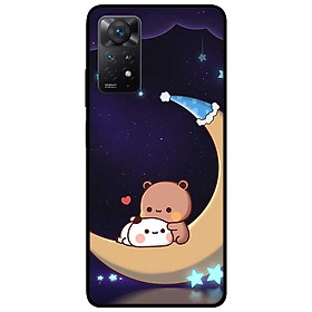 Ốp lưng dành cho Xiaomi Redmi Note 11 Pro 5G mẫu Gấu Ngồi Mặt Trăng