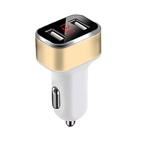 Tẩu Sạc Ô Tô Đầu Ra 2 USB 5VDC 2.4 A Có Đồng Hồ Hiển Thị Điện Áp Đầu Vào