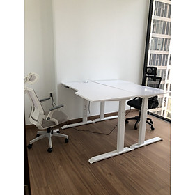 Mua Chân bàn trắng 02 motor 02 phân đoạn chữ C/1000-1800 FIXED CM/CMAH-017