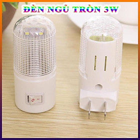 Đèn Ngủ Tròn 3W Tiết Kiệm Điện Ánh Sáng Dịu Nhẹ