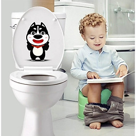 Mua Miếng dán nắp bồn cầu hình chó hài hước