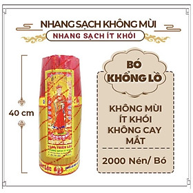 Nhang Sạch Đặc Biệt Không Mùi Không Cay Mắt Thiên Lộc An Toàn Cho Trẻ Em - 3 Tấc Bó Khổng Lồ 2000 Nén