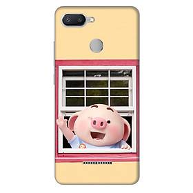Ốp lưng nhựa cứng nhám dành cho Xiaomi Redmi 6 in hình Heo Con Chào Ngày Mới