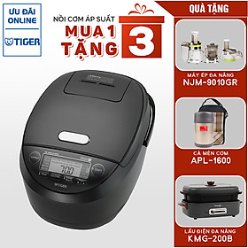 Nồi cơm điện Tiger JPM-H18V(1.8L) Tặng Máy xay Kuvings NS-120CBM2 + Hộp cơm Apollo APL-1600 + Lẩu điện Kuvings KMG-200B - Hàng Chính Hãng