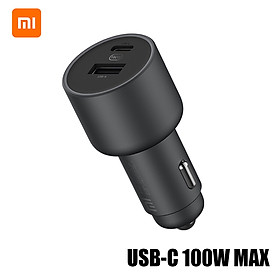 Sạc nhanh xe hơi nhanh Xiaomi 2 cổng USB-A USB-C với đèn LED hiển thị tích hợp sạc dự phòng cho điện thoại laptop