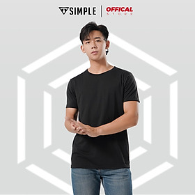 Áo Thun Nam cổ tròn TSIMPLE áo phông trơn basic tay ngắn vải cotton co giãn, dày dặn , form chuẩn nhiều màu - Đen - 2XL
