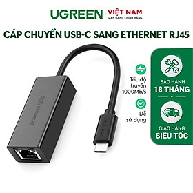 Mua Cáp chuyển đổi USB type C sang đầu mạng Ethernet RJ45 Gigabit UGREEN 50307 hàng chính hãng