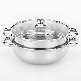 Mua NỒI HẤP XỬNG 2 TẦNG INOX MẶT KÍNH - CỰC HÓT
