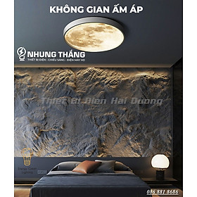 Mua Đèn Ốp Trần Mặt Trăng Decor OT-3030 - Đường Kính 26cm - 3 Chế Độ Ánh Sáng - Kiểu Dáng Sang Trọng