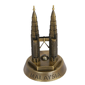 Mô hình tháp đôi Petronas cao 18.5 cm (Màu Vàng Rêu)