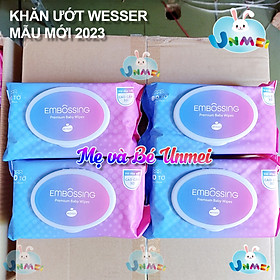 Combo tiết kiệm 5 gói khăn ướt Wesser cao cấp 80 Tờ/Gói mẫu mới 2020