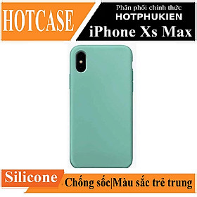 Ốp lưng silicon case chống sốc cho iPhone XS Max chống bám bẩn siêu mỏng mịn hiệu HOTCASE vật liệu cao cấp, dễ lau chùi - hàng nhập khẩu - Xanh lá