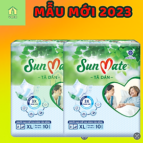 Combo 2 Tã Dán Người Lớn SunMate G2 Size XL10 (10 Miếng)