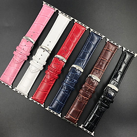 Mua Dây đeo cho Apple Watch 38mm / 40mm / 42mm / 44mm Da họa tiết cá sấu Hàng Chính Hãng PhanhDuong