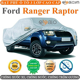Bạt phủ xe ô tô Ford Ranger Raptor vải dù 3 lớp CAO CẤP BPXOT