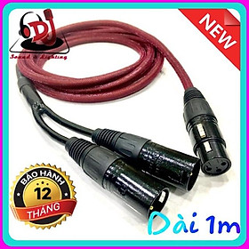 Mua dây Jack chia canon cái ra 2 đầu Jack canon đực dây dài 1m