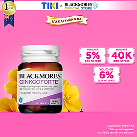 Viên Uống Hỗ Trợ Tuần Hoàn Máu Não Blackmores Ginkgoforte Lọ 40 Viên