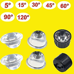 50pcs 100pcs 20mm LED Lens + 22mm Black White Holder For 1W 3W 5W LED Diode Bead