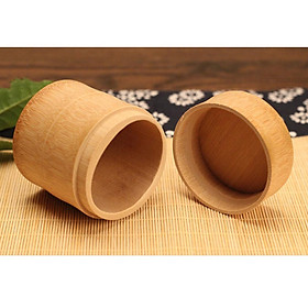 2pcs Bamboo Tea Box Storage Kitchen Organizer Wooden Jar Canister 6x5.5cm