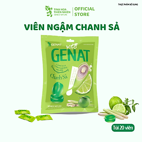 Kẹo ngậm Chanh Sả (Túi 20 viên) - Genat -Tinh Hoa Thiên Nhiên