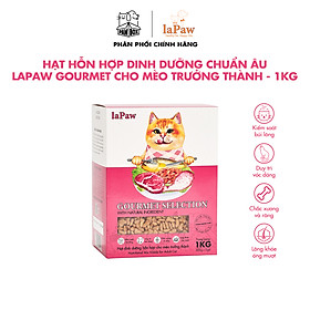 Hạt cho mèo trưởng thành hỗn hợp dinh dưỡng chuẩn Âu laPaw Gourmet 1KG