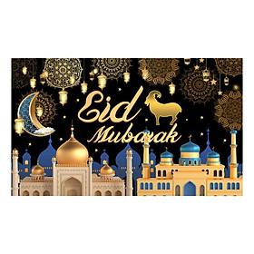 Eid Mubarak Backdrop Banner for Photography Background Wall Party Supplies