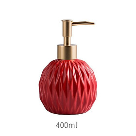 Bình Đựng Xà Phòng Vân Cẩm Thạch Decor Nhà Tắm, Chai Sứ Đựng Dầu Gội Sữa Tắm 400ml Gốm Xứ Cao Cấp