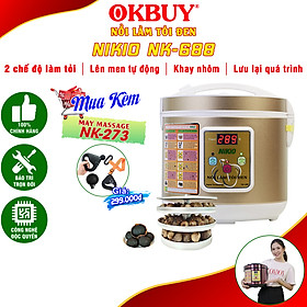 Nồi Làm Tỏi Đen Nikio NK-688 - Máy Ủ Tỏi Gia Đình, Dung Tích 5L, Khay Chứa 3 Tầng, Công Nghệ Lên Men Nhật Bản, Tỉ Lệ Thành Công 99% - Máu Gold