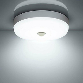 Máy dò đèn LED Đèn trắng Chuyển động trắng IP56 Vòng không thấm nước ngoài trời trong nhà và bên ngoài cầu thang phòng tắm Hành lang LED Đèn trần [Cấp năng lượng E] -7W, 135cm