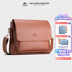 Túi đeo chéo nam dáng ngang nắp gập LATA TN19