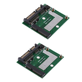 2Pcs Mini mSATA SSD to SATA Adapter Converter Card Module Board for Laptop