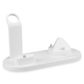 Đế Sạc Đa Năng 3 Trong 1 Cho IPhone Samsung Apple Watch Airpods - Trắng