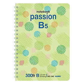 Sổ Lò Xo Kép Dọc Klong B5 MS 943 (300 Trang)