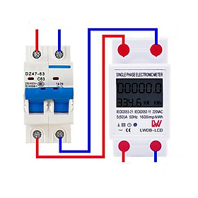 Công Tơ Điện Tử 1P 60A LW Đo Điện Tiêu Thụ Kwh Độ Chính Xác Cao Màn hình LCD ( dùng cho hộ gia đình, phòng trọ)