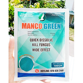 MANCOZEB XANH 100GAM - ĐÁNH BAY NẤM BỆNH/DƯỠNG CÂY XANH LÁ