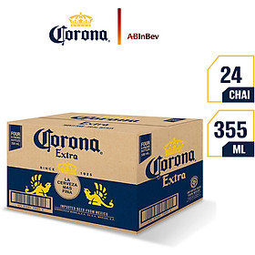 Thùng 24 Chai Bia Corona Extra (355ml / Chai)