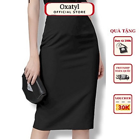 Chân Váy Công Sở Dáng Bút Chì Xẻ Sau dài 60cm 2 lớp Oxatyl - CV286