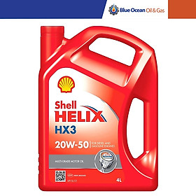 Hình ảnh Dầu nhớt xe ô tô SHELL HELIX HX3 20W50 CAN 4L