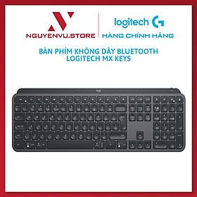 Bàn phím không dây Bluetooth Logitech MX Keys - đa thiết bị, sạc nhanh, Mac/ PC - Hàng chính hãng