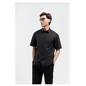 Áo sơ mi tay ngắn, túi trước ngực. LOOSE form - Routine 10S21SHS017