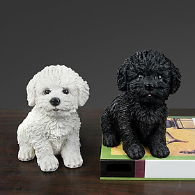 Modern Dog Figurine Animal Statue Resin Crafts Tabletop Bedroom Ornaments