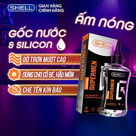 Gel bôi trơn hậu môn nóng ấm Shell Supermen Warming - Chai 90ml | SHELL CHÍNH HÃNG